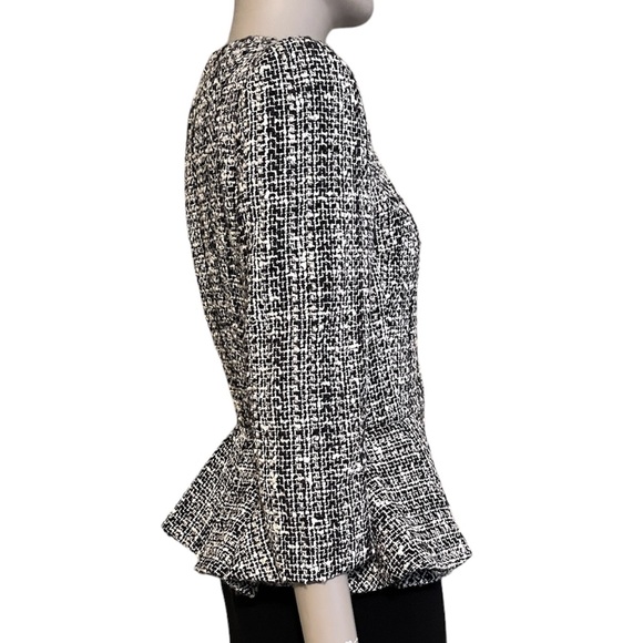 Alexander McQueen Tweed Peplum Blazer - Picture 6 of 14